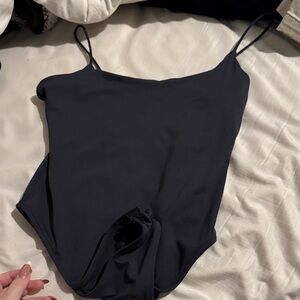 Navy Spaghetti Strap Bodysuit